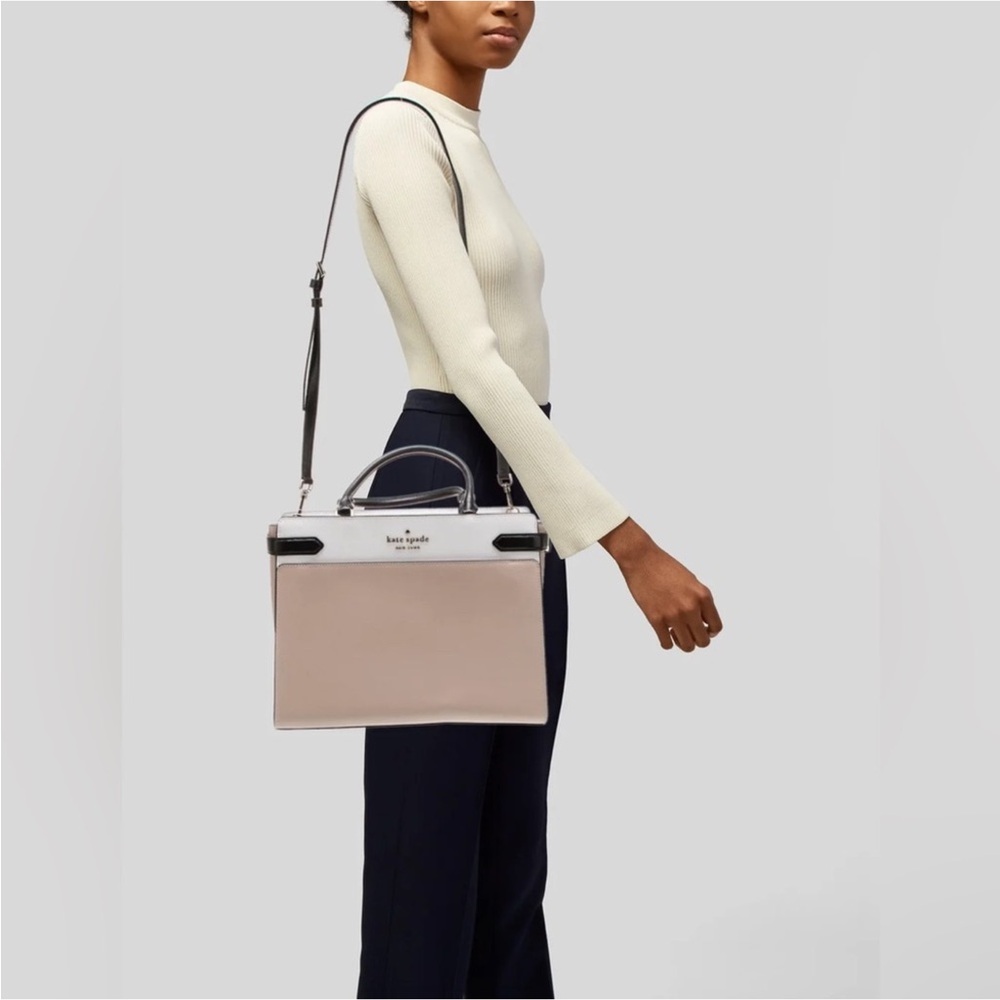 Kate Spade Stacie Color block Saffiano Satchel - Picture 2 of 5